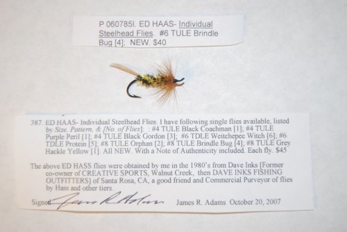 ED HAAS- Individual Steelhead Flies. #6 TULE Brindle Bug.